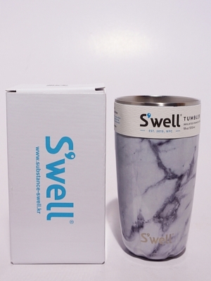 Swell Bottle Tumbler Collection 18oz   - White Marble