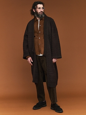 Yashiki Tsukimi Knit Coat -Brown